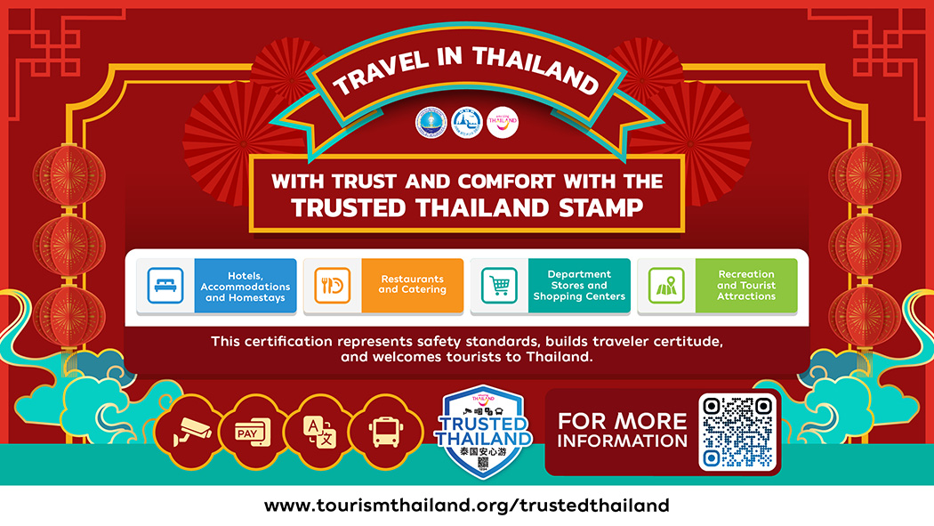 TAT Ready to Welcome International Tourists This High Season. Travel in Thailand with Trust and Convenience with the Trusted Thailand Stamp - TOURISM AUTHORITY OF THAILAND